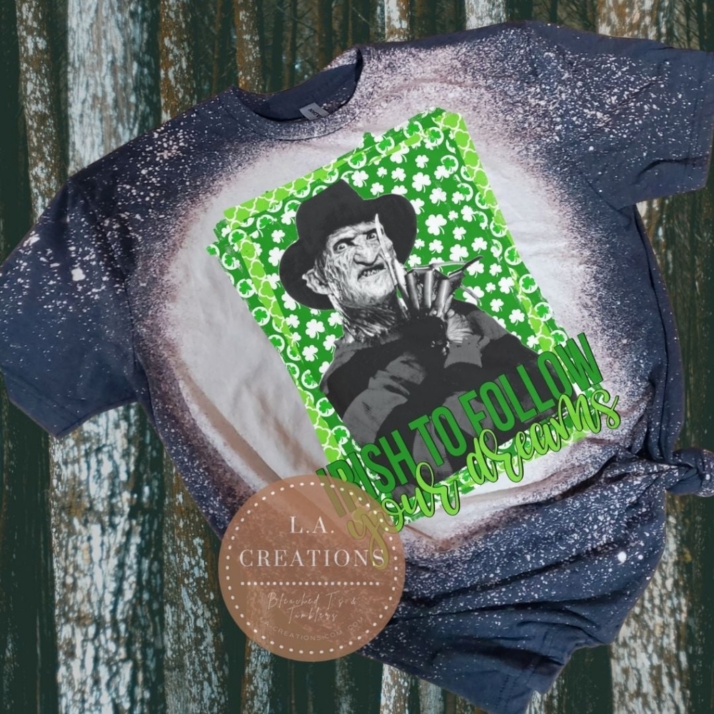 Saint Patrick's Day Freddy Bleached Tee S-3x